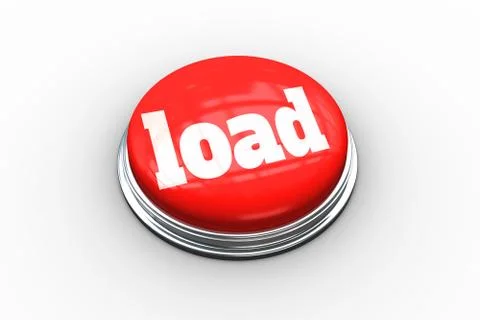 Load on digitally generated red push button Stock Illustration