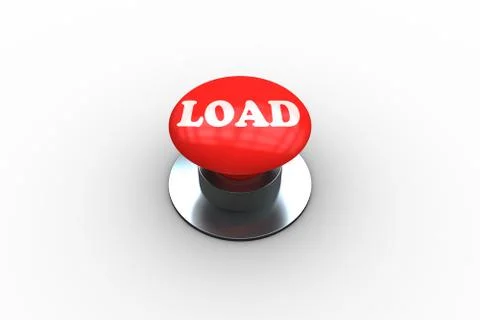Load on digitally generated red push button Stock Illustration