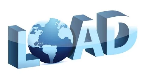 Load globe illustration design over a white background design Stock Illustration