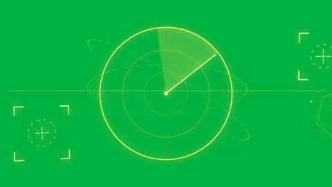 On load, golden HUD rotating on transparent background, wedge sweeping, nodes Stock Footage 329503326