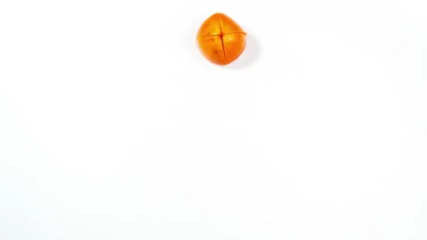 Load up on healthy fruit. Orange persimmon moves in a circle. Vídeos de archivo 167281932