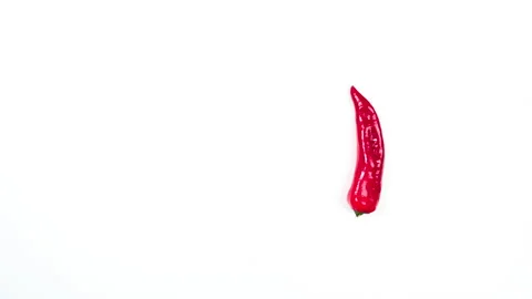 Load up on healthy vegetables. Red pepper moves in circle, turning into tomato. Stock Footage 167185532
