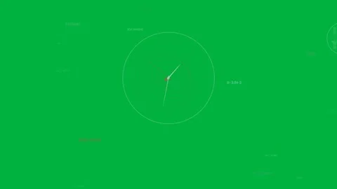 On load HUD graphic activating, needle rotating clockwise while red spiral Stock Footage 333971867