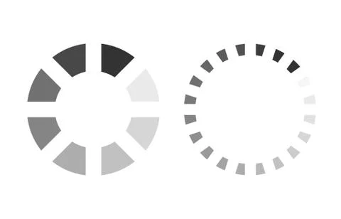 Load icon. Circle website buffer loader or preloader. Vector donload or upload Stock Illustration