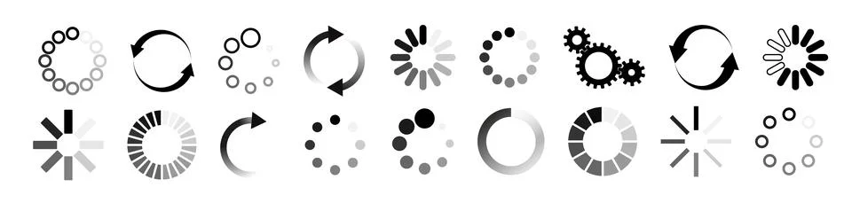 Load icon. Loading circle website buffer loader or preloader. Vector download or Stock Illustration