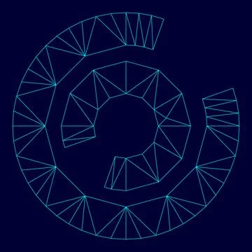 Load in low poly triangulation triangulated polygonal electric cyan blue vi.. Ilustración de archivo