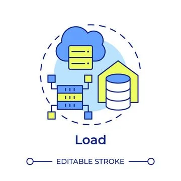Load multi color concept icon Stock Illustration