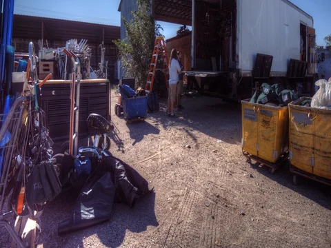 Load out on the Truck Stock Footage 79772301