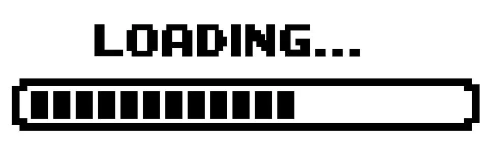 Load pixel bar icon. Pixel loading bar sign. Progress level symbol. Stock Illustration