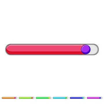 Load progress bar cartoon vector graphic Stock Illustration