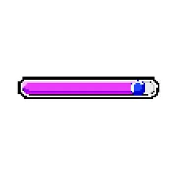 Load progress bar pixel art vector illustration Stock Illustration