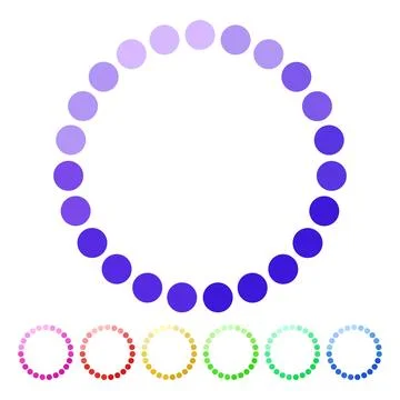 Load progress bar round cartoon vector graphic Stock Illustration