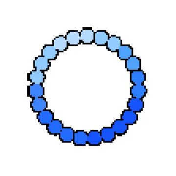 Load progress bar round pixel art vector illustration Stock Illustration