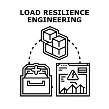 Load resilience engineering ensuring system stability and recovery Illustrazione stock