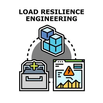 Load resilience engineering ensuring system stability and recovery Illustrazione stock