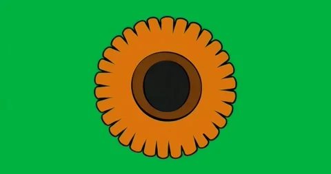 On load showing orange radial shape against transparent teal with flickering in Vídeos de archivo 317283800