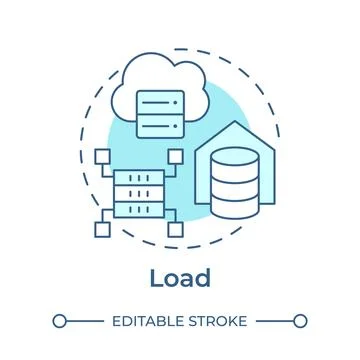Load soft blue concept icon Stock Illustration