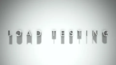 Load testing 3D title animation with shadows on a white background Stock Footage 297818079
