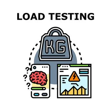 Load testing system evaluating software performance and stability 库存插图
