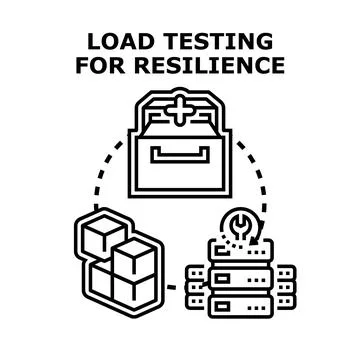 Load testing for system resilience and performance イラスト素材