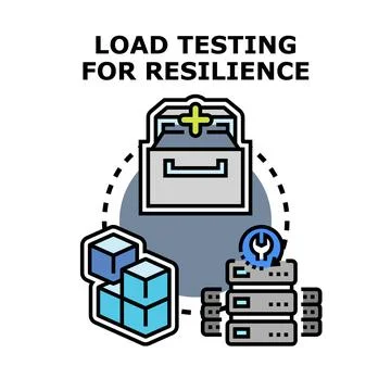 Load testing for system resilience and performance Stock Illustration