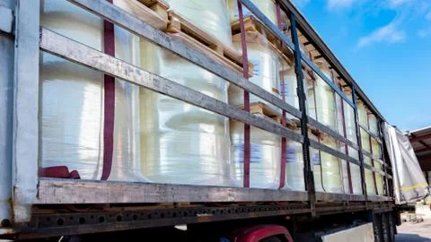 To load the trailer Stock Photos