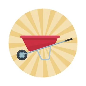 Load wheelbarrow cartoon Illustration