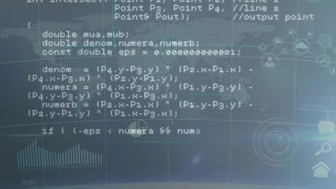 On load white monospaced code text scrolling vertically, showing network Stock Footage 329310912