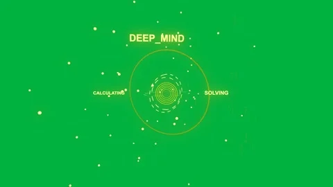 On load yellow blob pulsing, shedding droplets, rotating HUD, indicating AI; Stock Footage 329503537