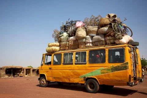 Loaded African min van Stock Photos