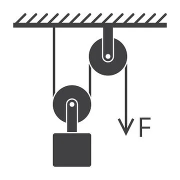 Loaded Movable Pulleys Stock Illustration