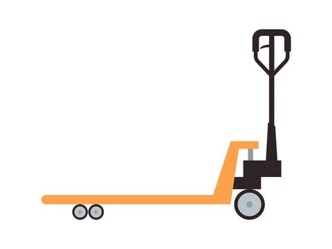 Loader of boxes and containers for warehouse, flat vector illustration isolated. イラスト素材