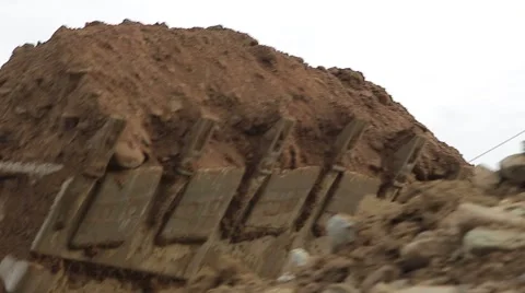 Loader bucket releases Stock Footage 67858220