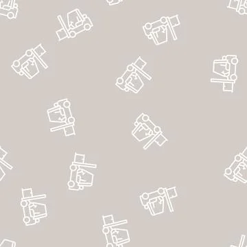 Loader cart color icon vector flat illustration Stock Illustration