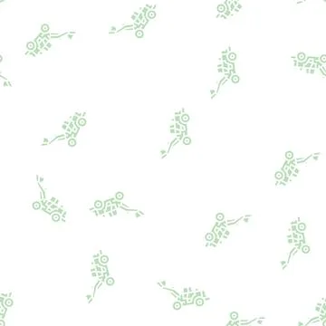 Loader construction car vehicle glyph seamless pattern 스톡 일러스트