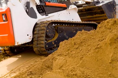 The loader at the construction works Stock Photos