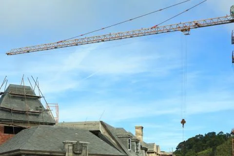 Loader cranes with blue sky Foto stock