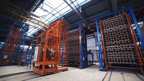 Loader driver transports stacks of brick... | Stock Video | Pond5
