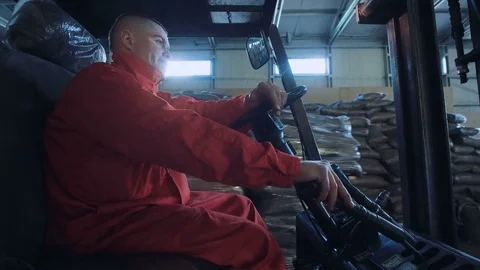 The loader driver at work Stock Footage 74173782