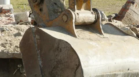 Loader excavator in action Stock Footage 12621286