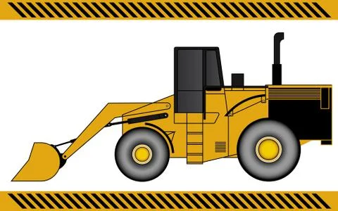 Loader excavator Stock Illustration