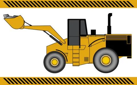 Loader excavator Stock Illustration