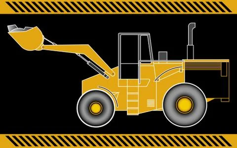 Loader excavator Stock Illustration