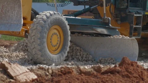 Loader excavator at road construction work Vídeo Stock 83633635