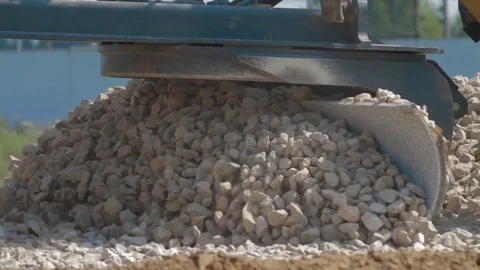 Loader excavator at road construction work Stock Footage 83633679