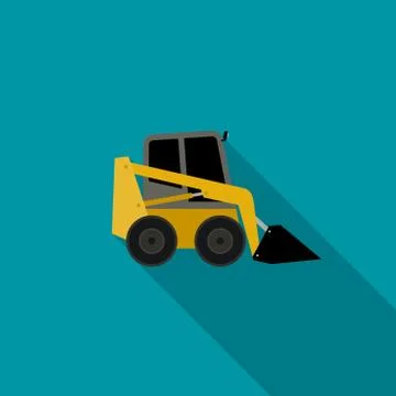 Loader flat icon Stock Illustration