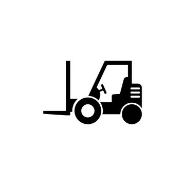 Loader icon, Forklift Flat Vector Icon Stock Illustration