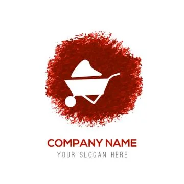 Loader icon - Red WaterColor Circle Splash Stock Illustration