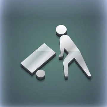 Loader icon symbol. 3D style. Trendy, modern design with space for your text . R Stock Illustration