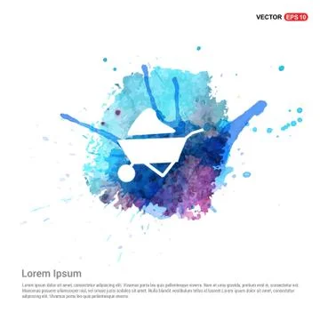 Loader icon - Watercolor Background Stock Illustration